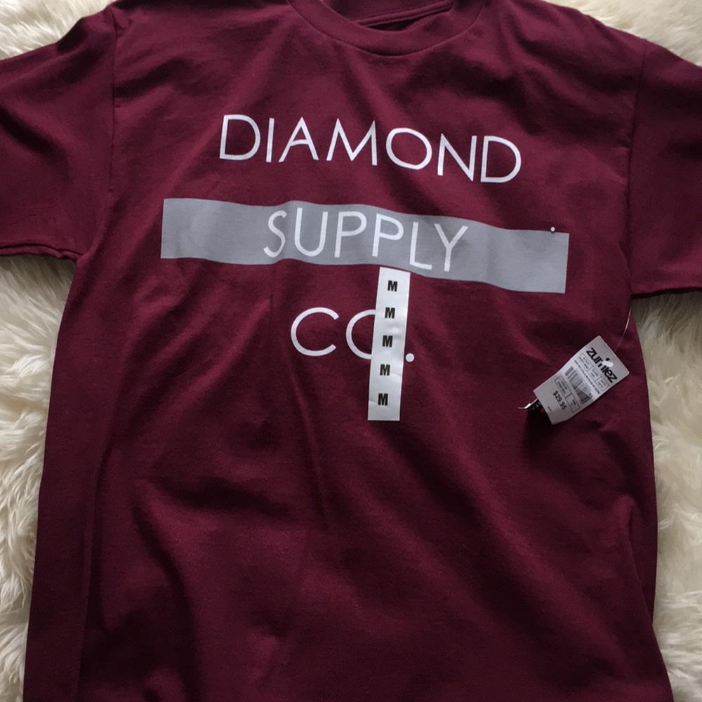 Maroon diamond supply T-shirt